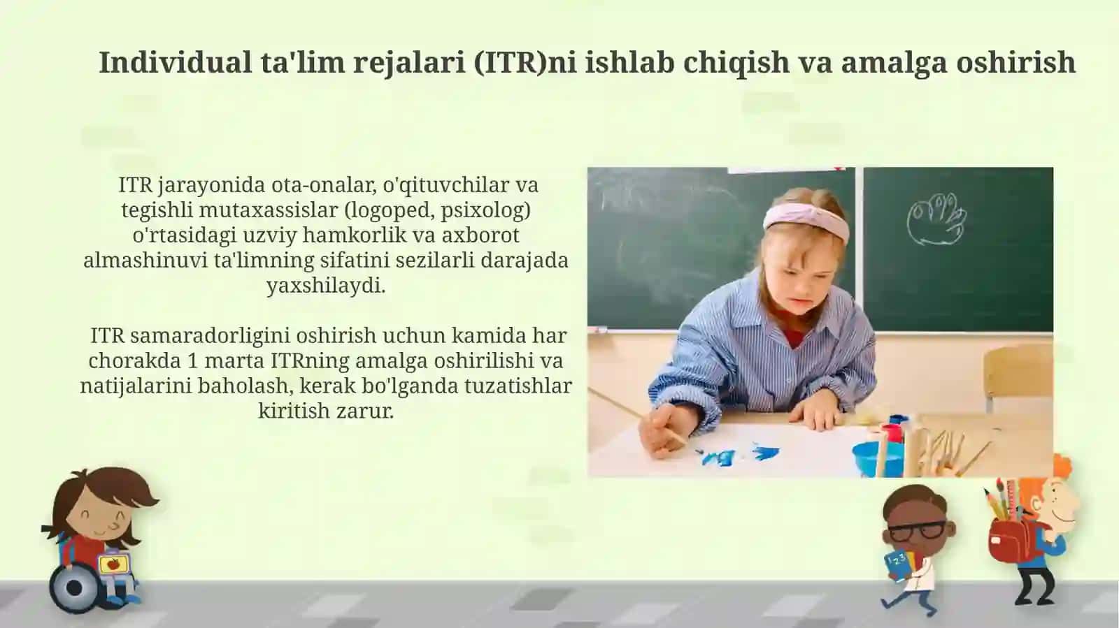 Individual ta'lim rejalari (ITR)ni ishlab chiqish va amalga oshirish 3