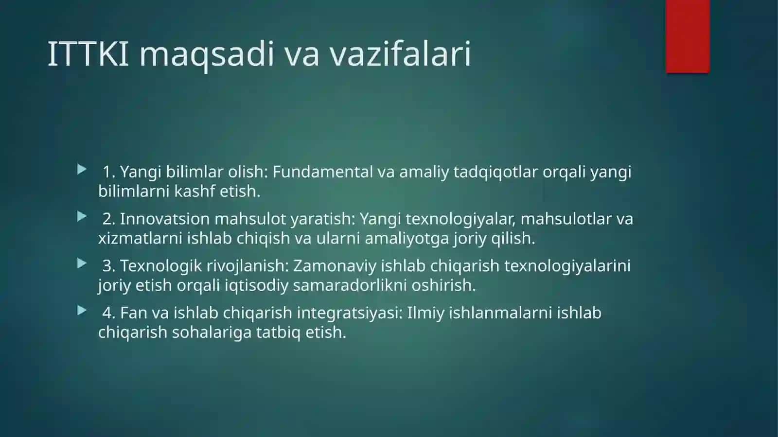 Ilmiy-tadqiqot va tajriba konstruktorlik ishlari (ITTKI) 3