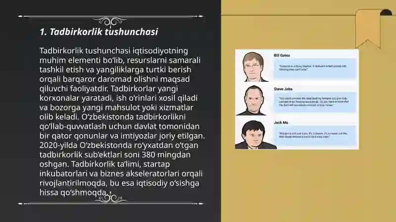 Tadbirkorlik faoliyati va tadbirkorlik kapitali 3
