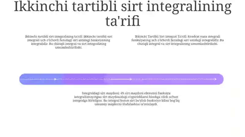 Ikkinchi Tartibli Sirt Integrali 3