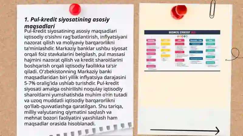 Pul-kredit siyosatining strategik va taktik maqsadlari 3