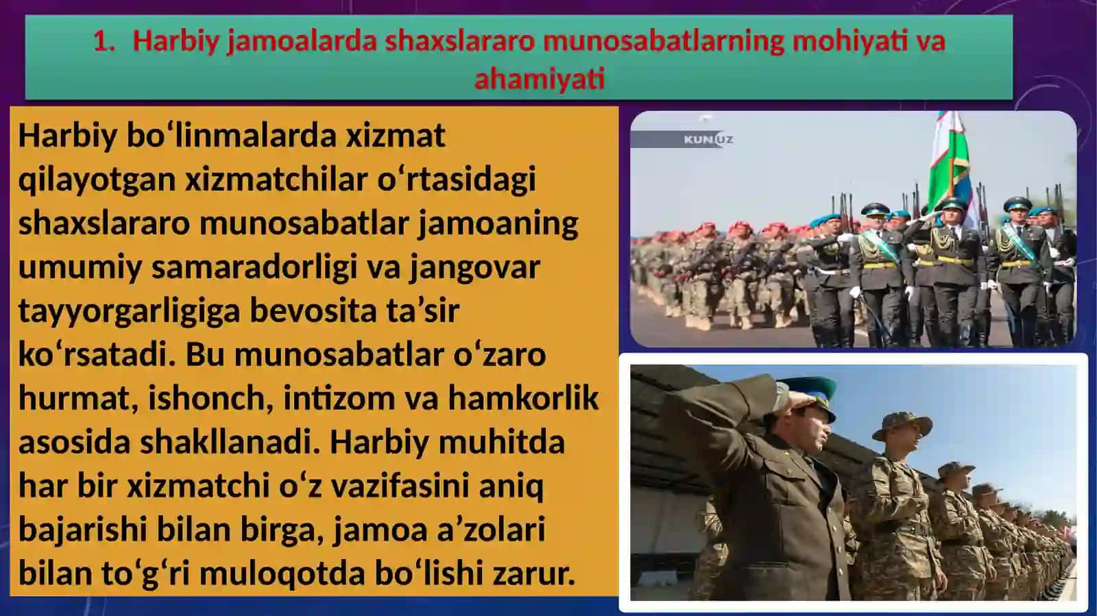 Bo‘linmalardaharbiyxizmatchilaro‘rtasidagishaxslararomunosabatlarnio‘rganishusuli 3