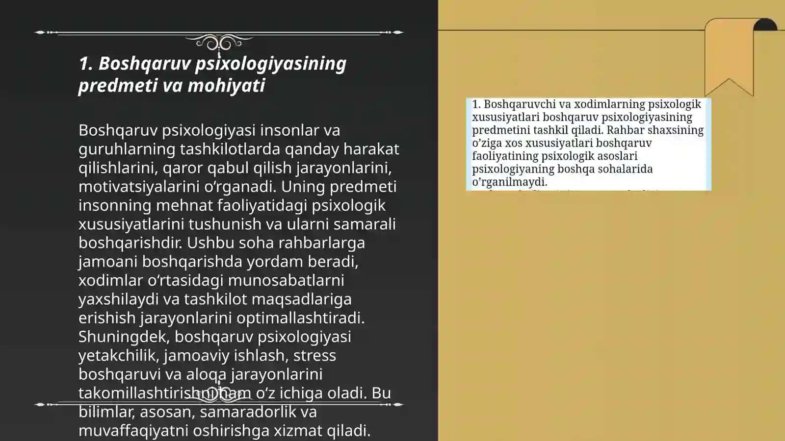Boshqaruv psixologiyasi fanining predmeti, maqsadi, vazifalari 3