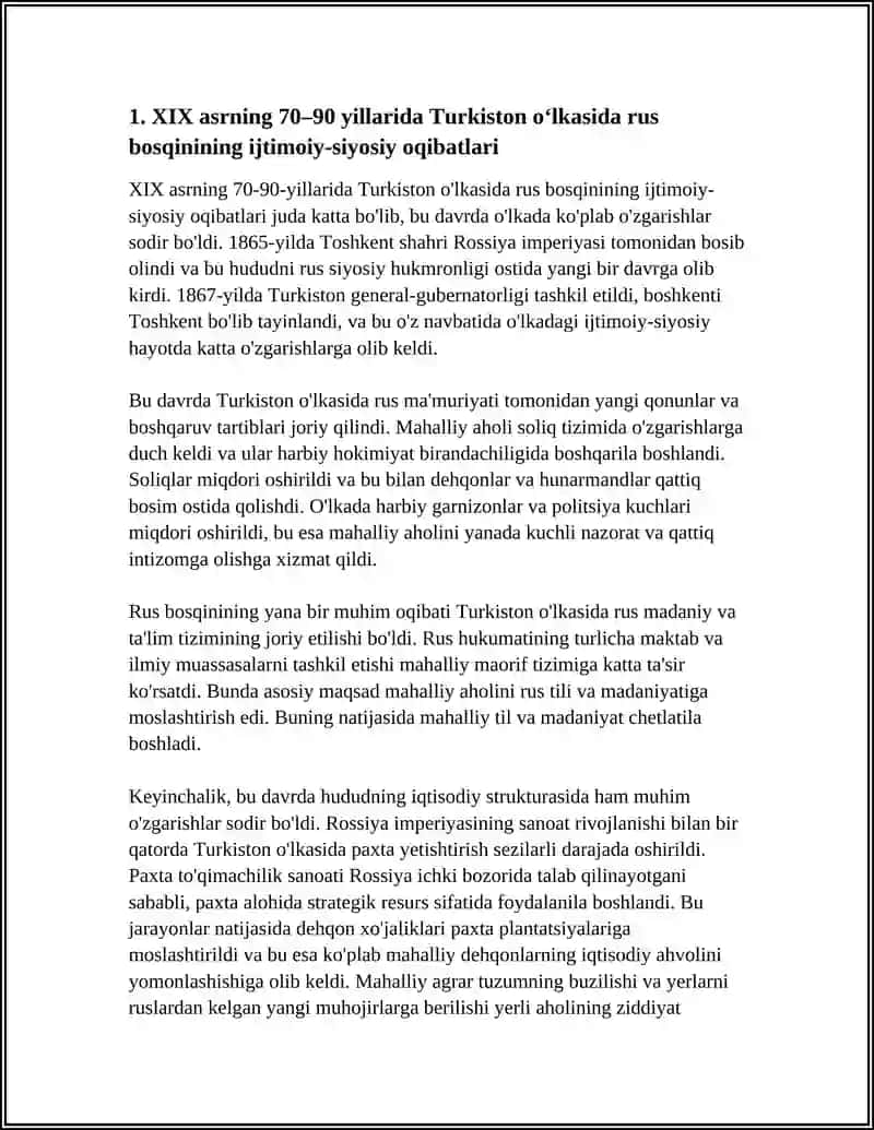 XIX ASRNING 70-90 YILLARIDA TURKISTON OʻLKASIDA XALQ HARAKATLARI 3