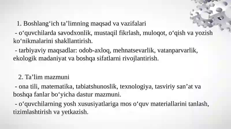 Boshlang'ich ta'lim pedagogikasi fani, uning predmeti va metodologiyasi 3
