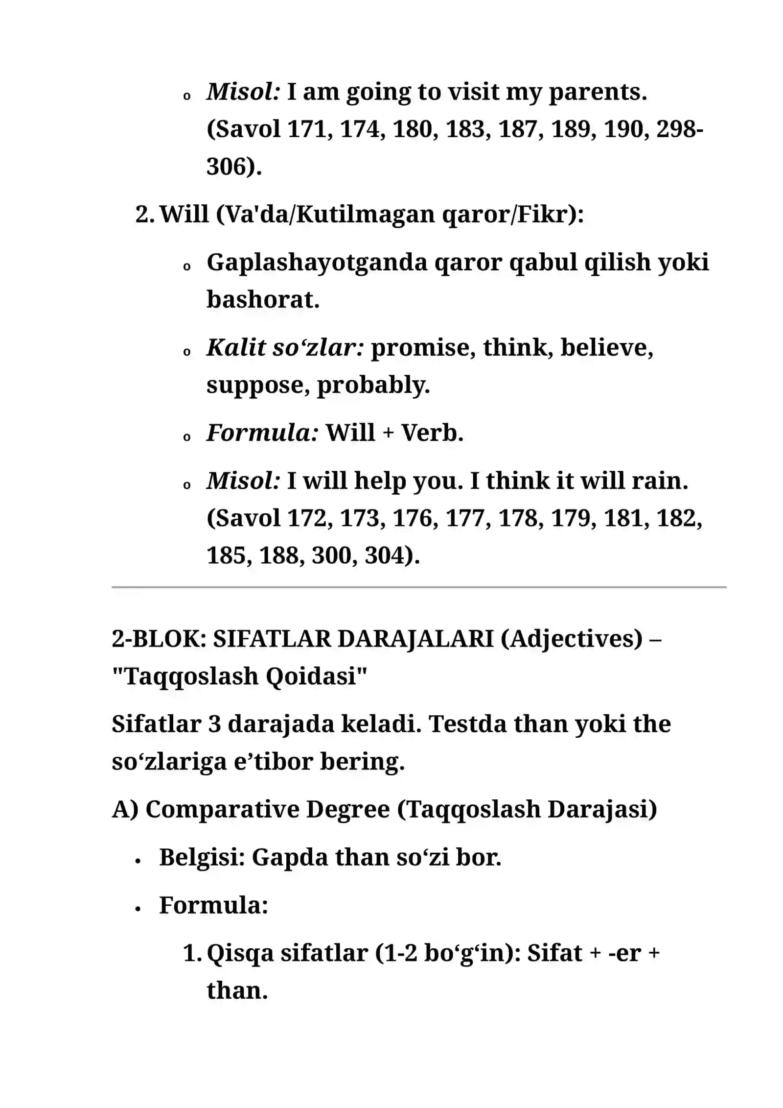 ingiliz tili testlar va test tushunchalari 313 talik test 3