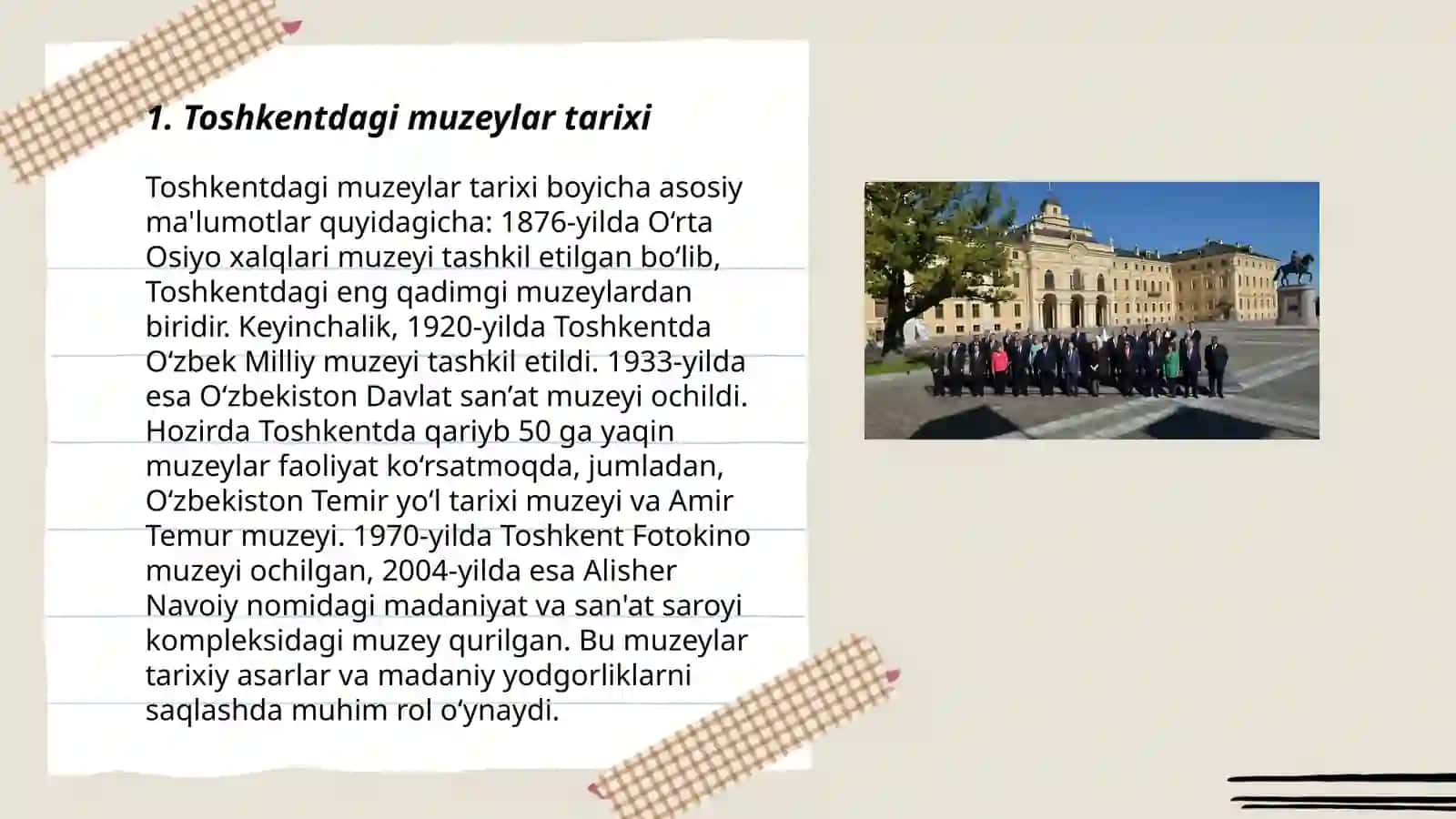 Toshkentdagi Muzeylar Tarixi 3