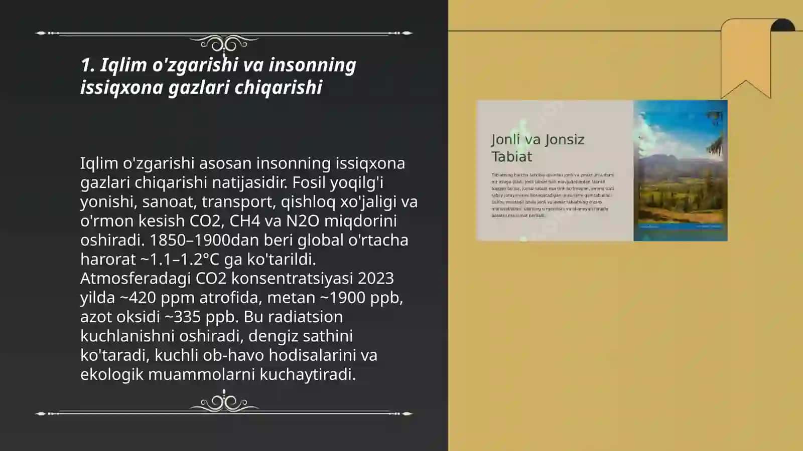Inson faoliyatining tabiatga ta’siri va tabiatning javobi 3