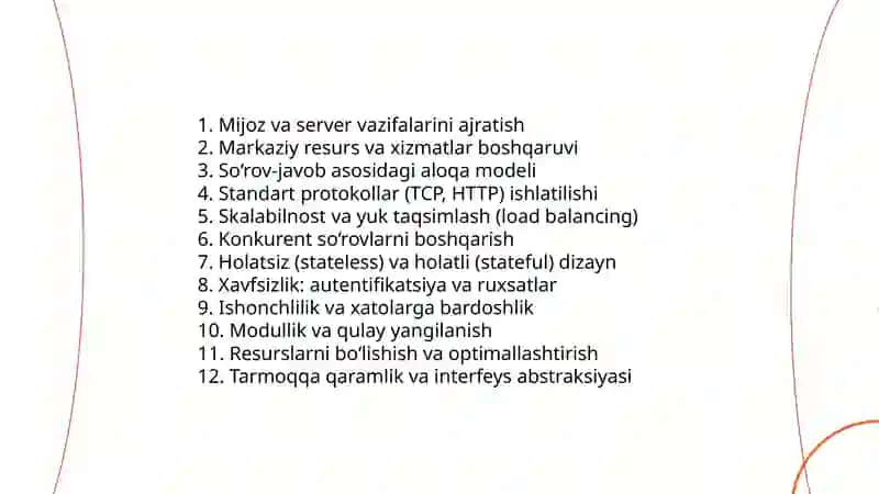 Mijoz-server va peer-to-peer (P2P) arxitekturalar 3