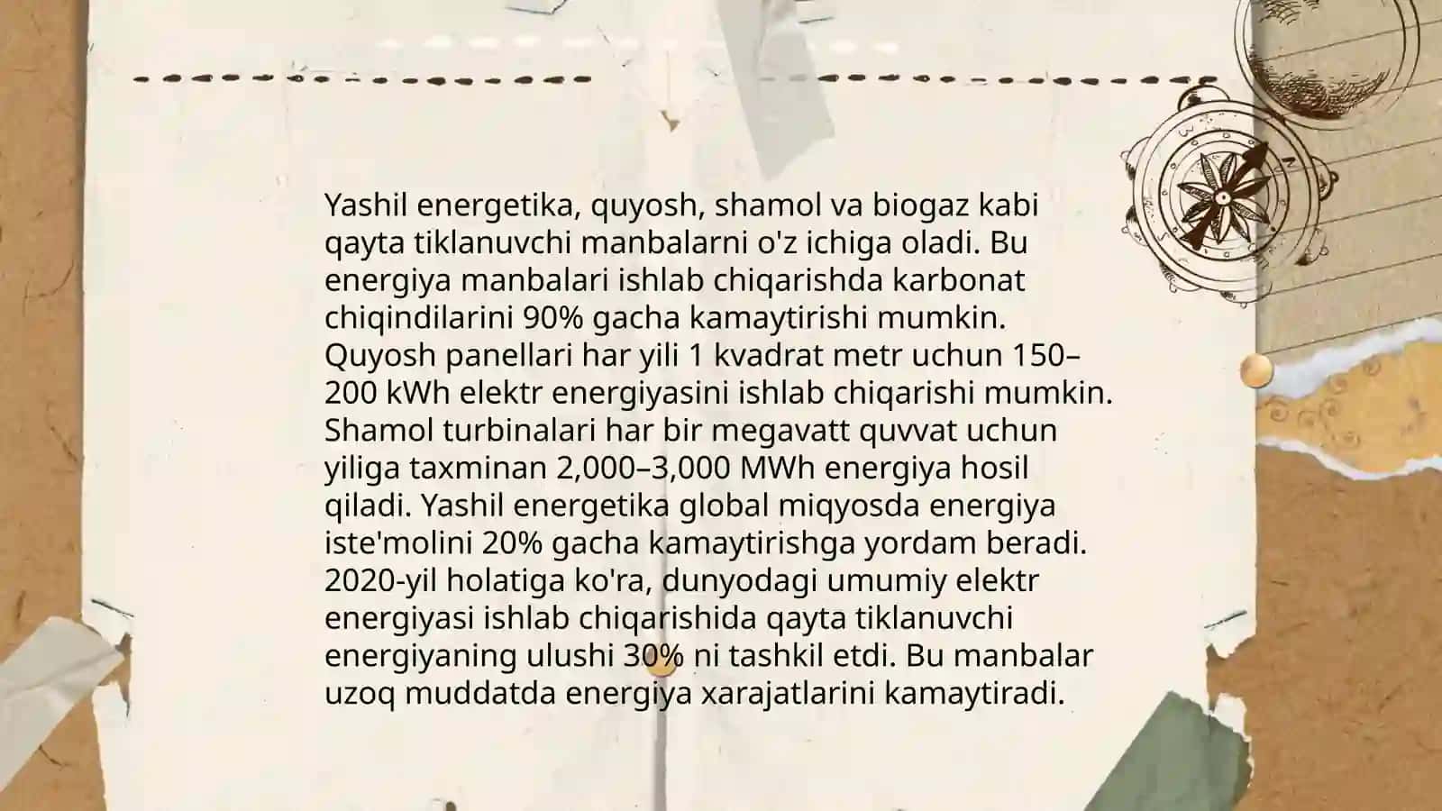 Yashil energetika manbalaridan oqilona foydalanish 3