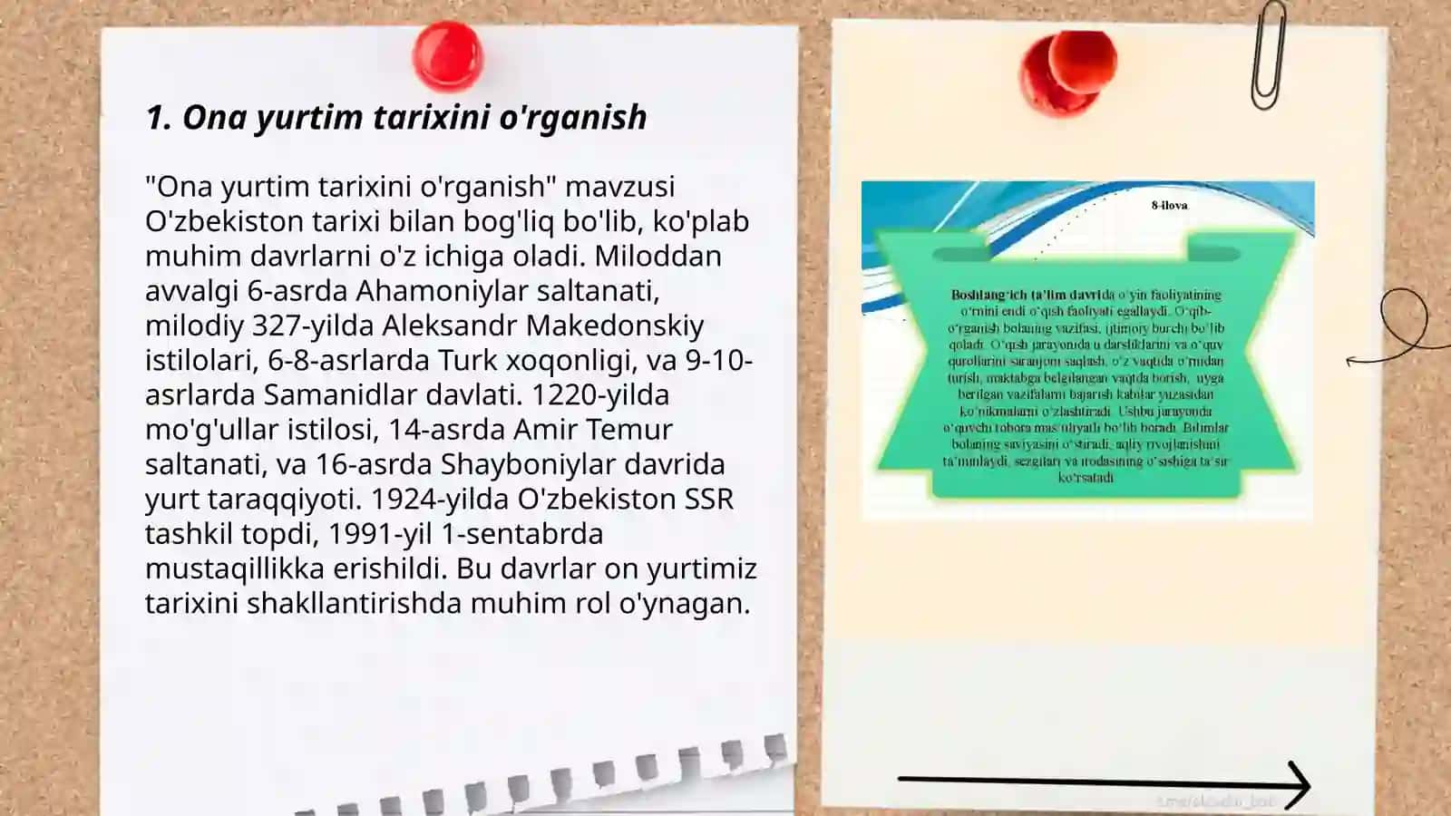 Ona yurtim tarixini o'rganish 3