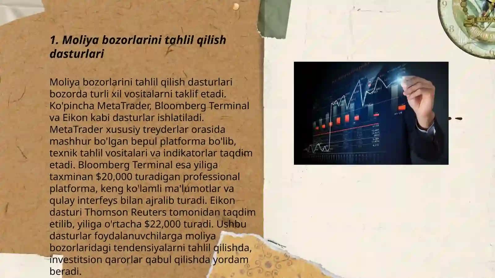 Moliyaviy amaliyotda qo'llaniladigan asosiy dasturiy platformalar va ularning raqamlashtirish transformatsiyasi 3