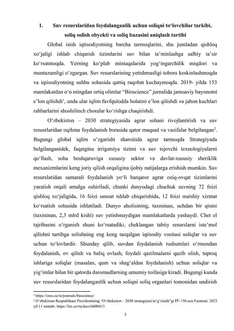 Suv resurslaridan foydalanganlik uchun soliq 3