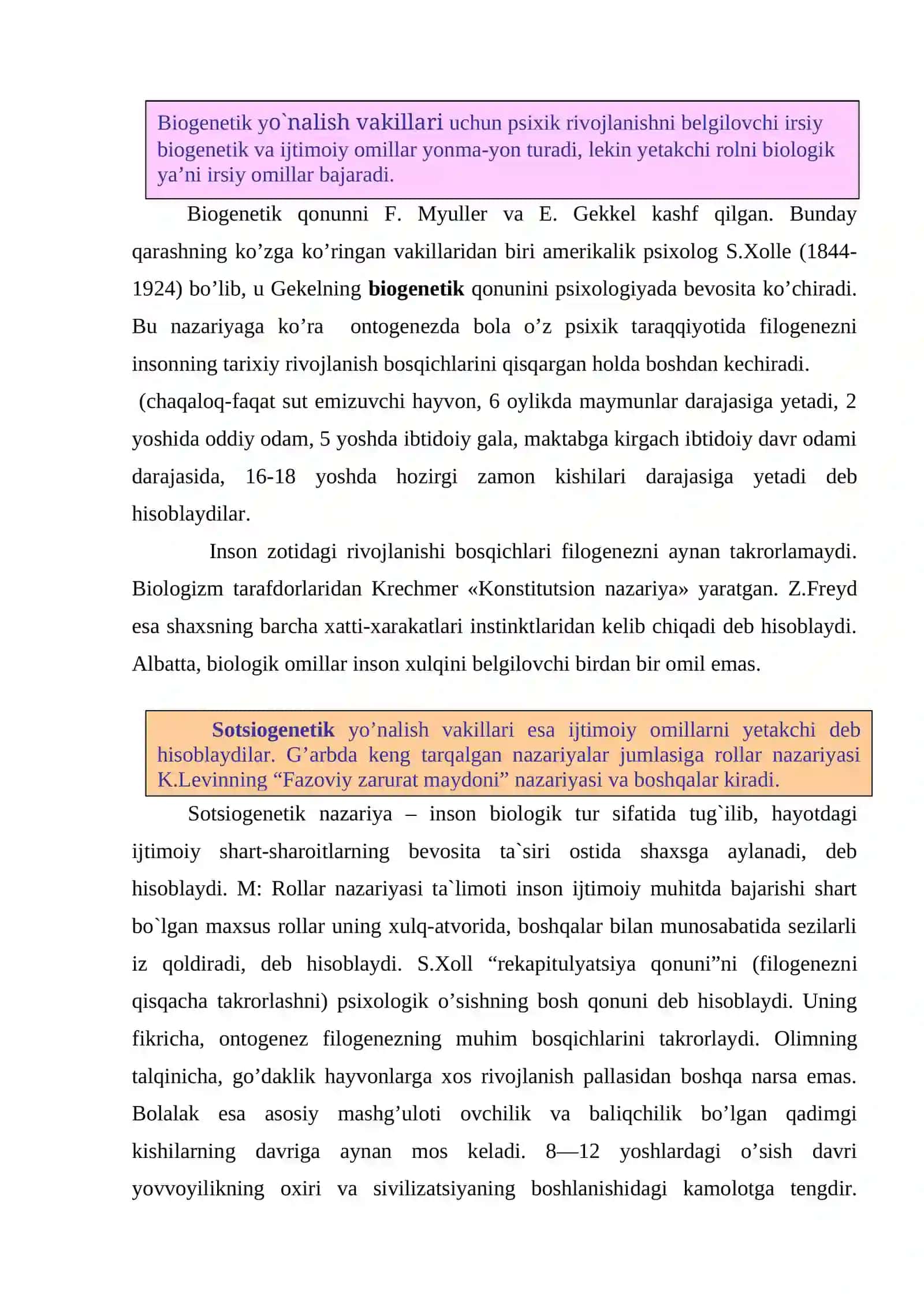 Psixik rivojlanish va uni davrlashtirish muammosi 3