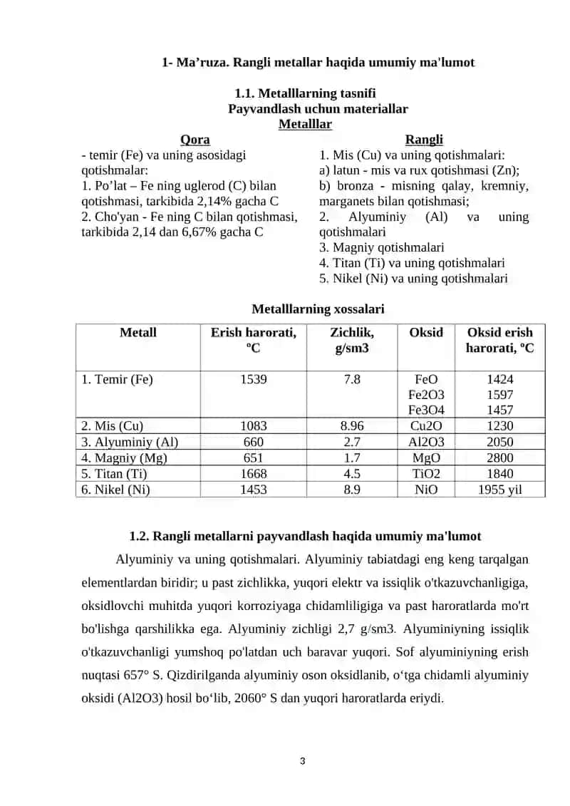 Rangli metallarni payvandlash texnologiyasi va jihozlari 3