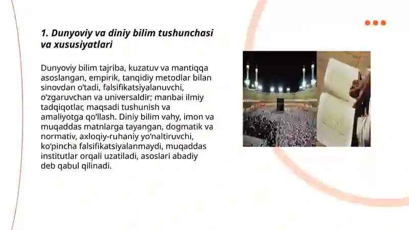 Dunyoviy va diniy bilimlar 3