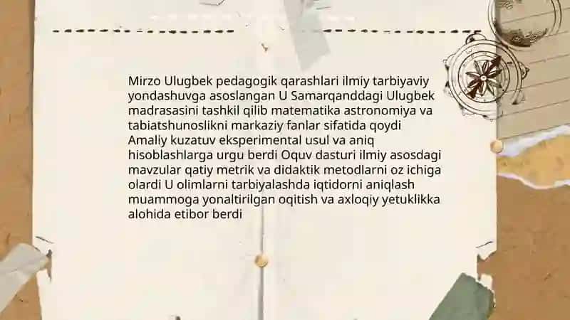 Pedagogik g'oyalari va ma'rifatparvarlik xizmatlari 3
