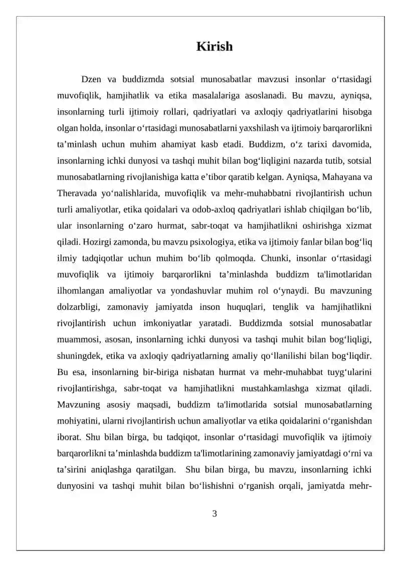 DZEN VA BUDDIZMDA SATSIAL MUNOSABATLAR 3
