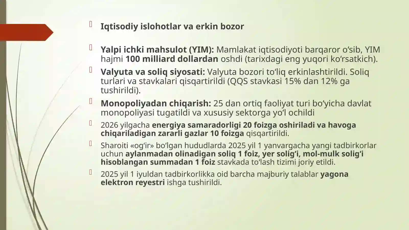 Yangi O'zbekistonda olib borilayotgan islohotlar 3