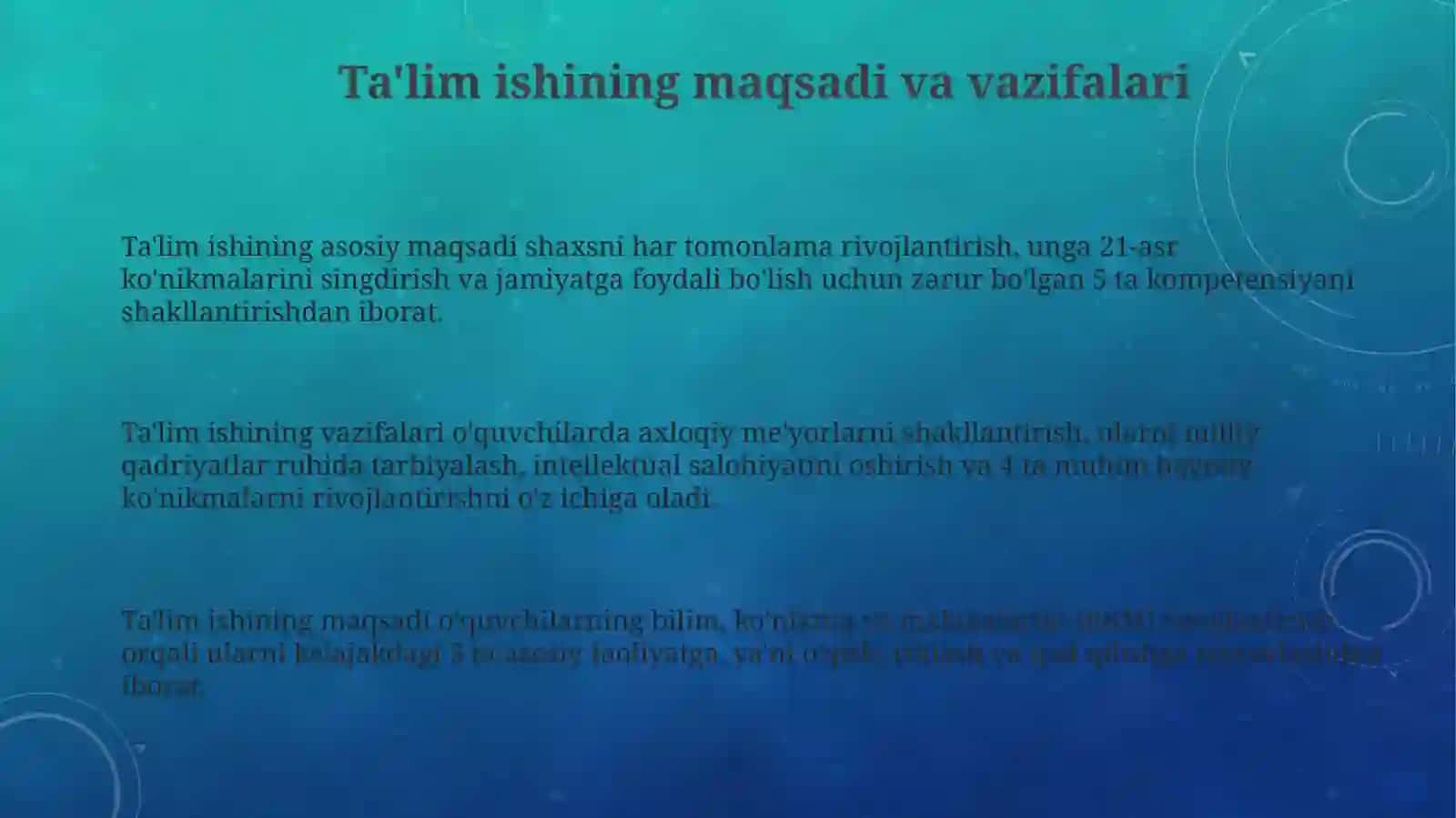 Tarbiyaviy ishlar metodikasi fanining maqsad va vazifalari 3