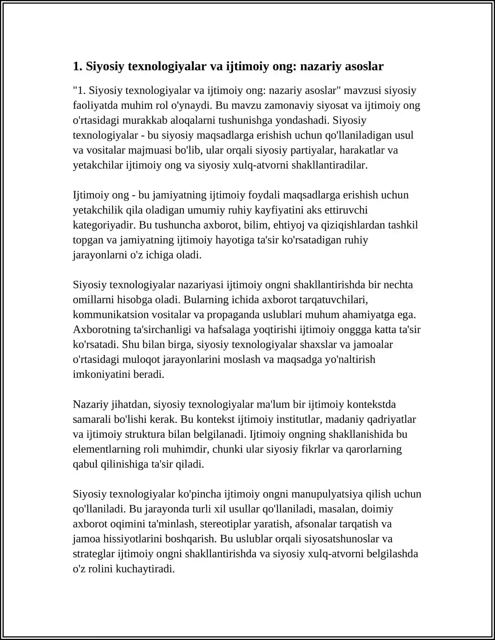 SIYOSIY TEXNOLOGIYALARNING IJTIMOIY ONG VA SIYOSIY XULQ- ATVORGA TASIRI 3