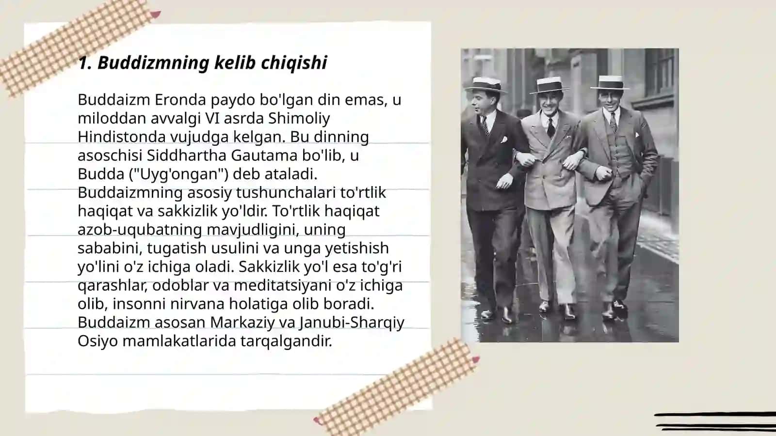 Buddizm dini tarixi va asosiy g'oyalari 3