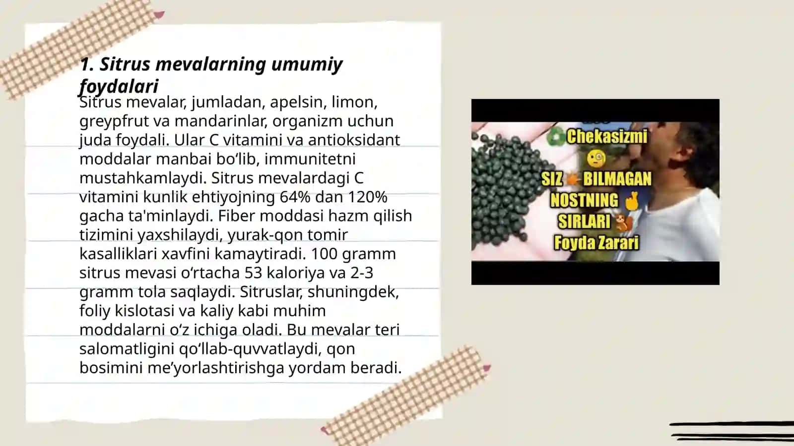 Sitrus mevalarning inson salomatligiga foydasi va zarari 3
