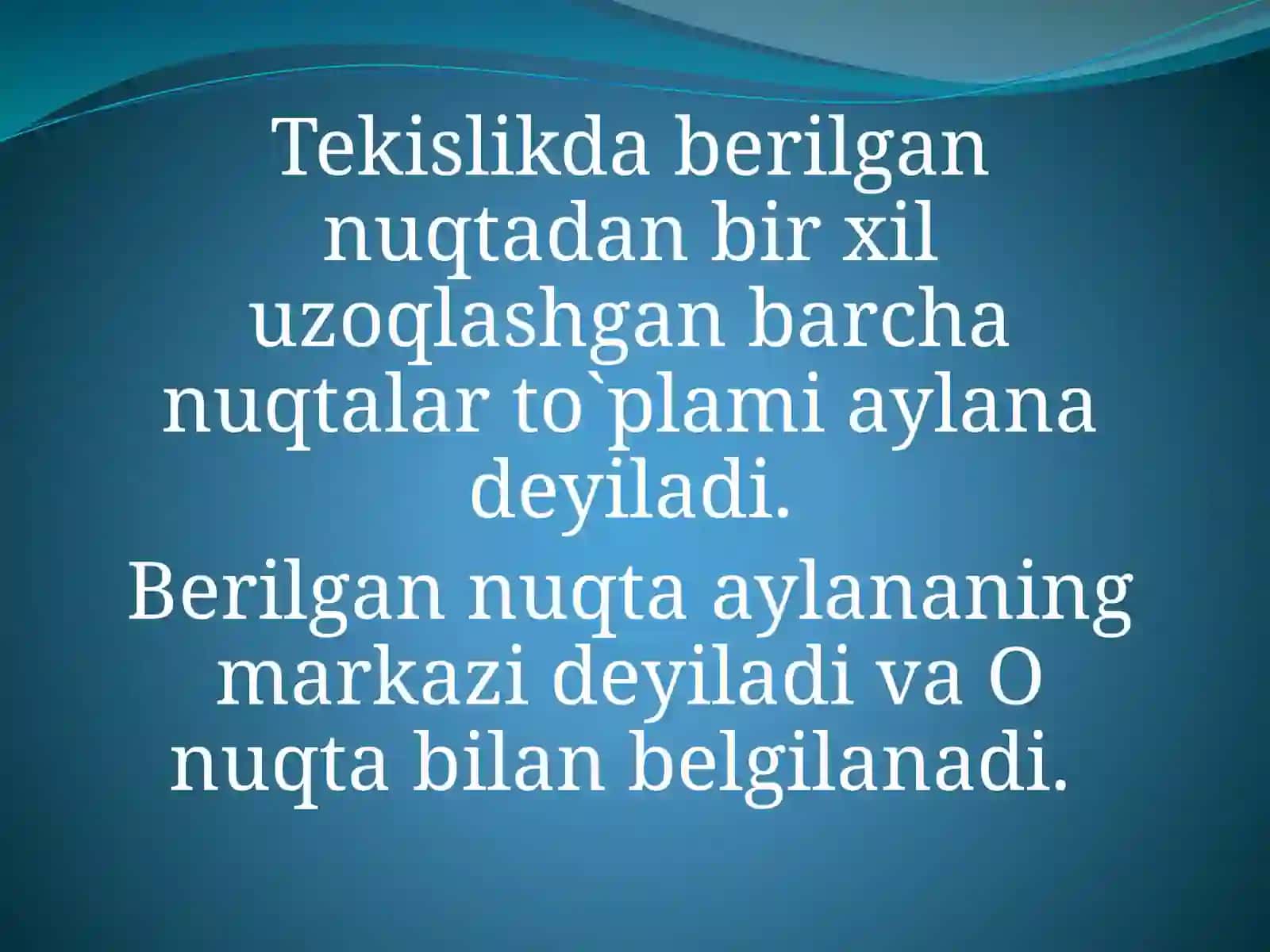 Aylana. Markaziy burchak 3