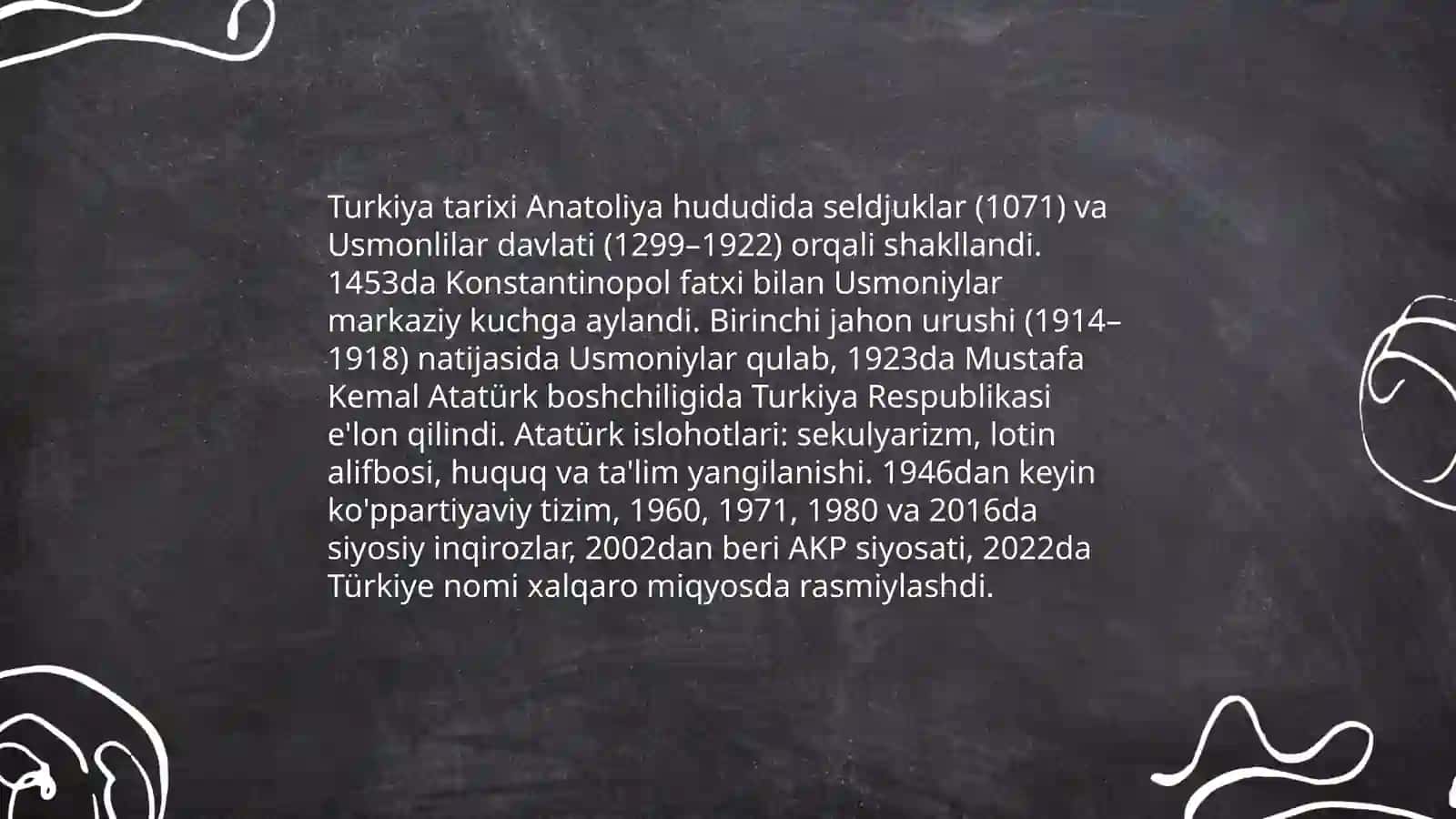 Turkiya Respublikasi Tarixi 3