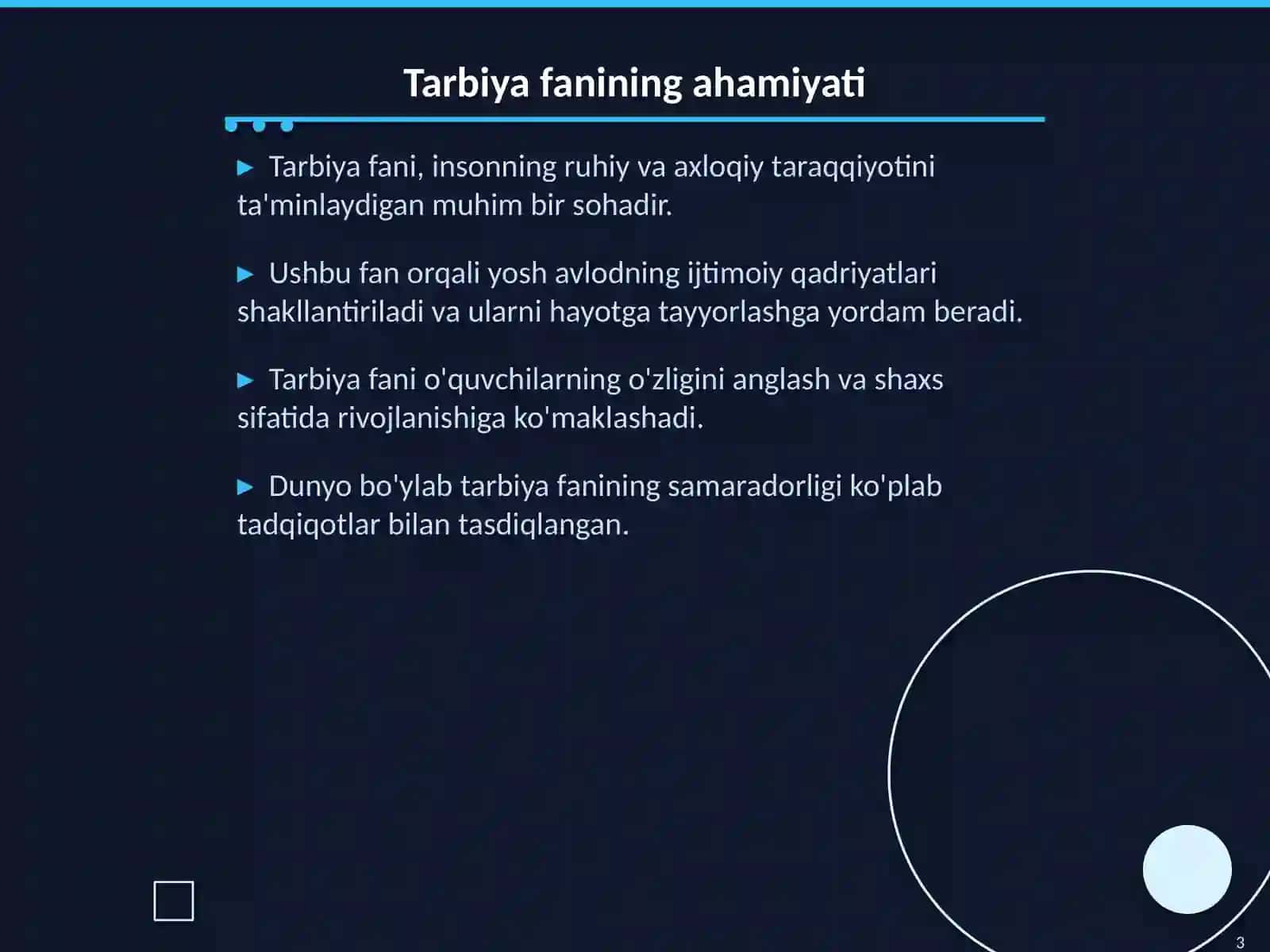 Tarbiya Fanini O'qitish Mazmuni 3