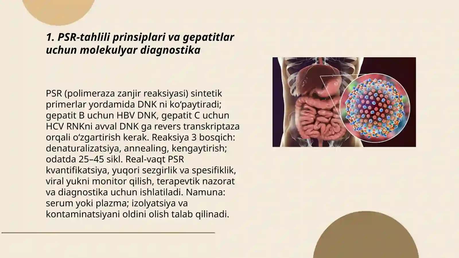 PSR-tahlili. Virusli gepatitlar 3