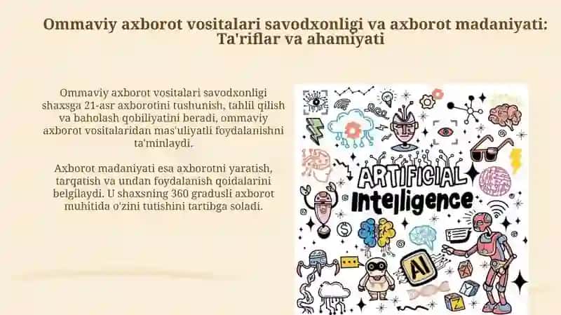 Ommaviy axborot vositalari savodxonligi va axborot madaniyati 3