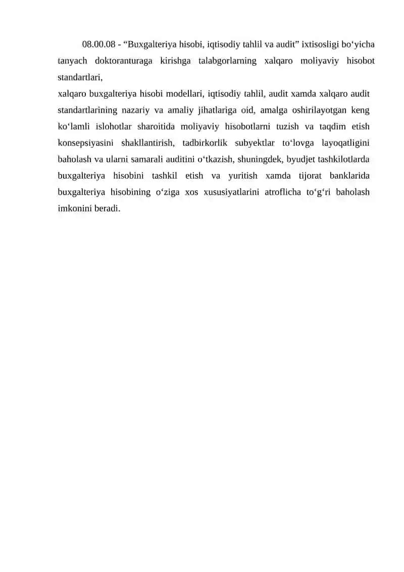 Korxonaning auditorlik tekshiruvidan oʻtakzish ishchi dasturi 3