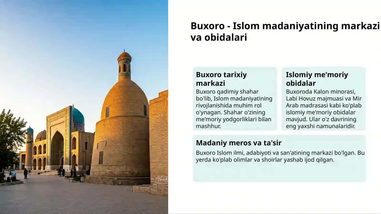 Samarqand - Amir Temur davri me'moriy yodgorliklari 3