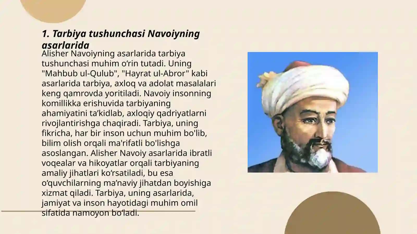 Alisher Navoiyning asarlarida tarbiya va insonparvarlik masalalari 3