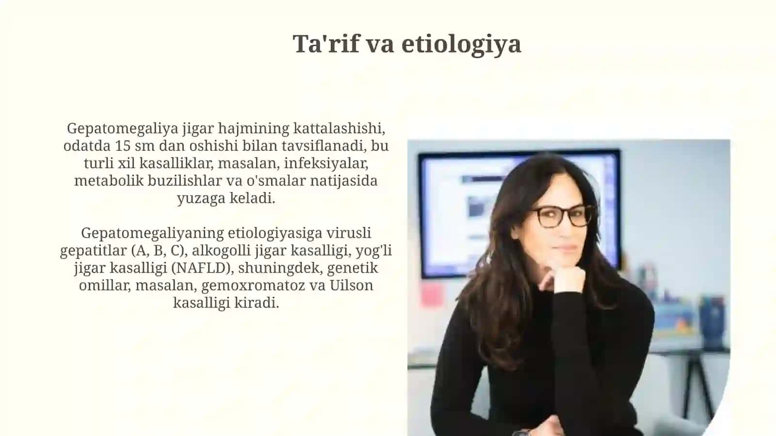 Gepatomegaliya klinik ko'rinishlari,kasallikning sindromal diagnostikasi 3
