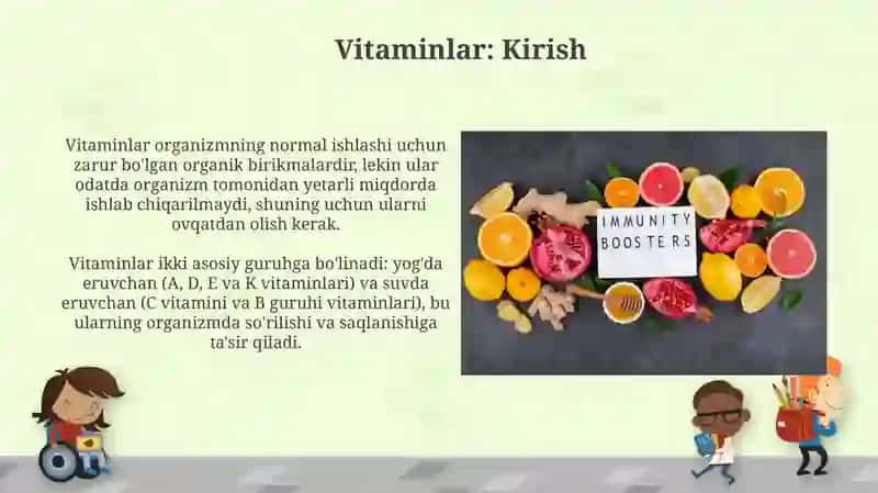 Vitaminlar va ularning organizim uchun ahamiyati 3