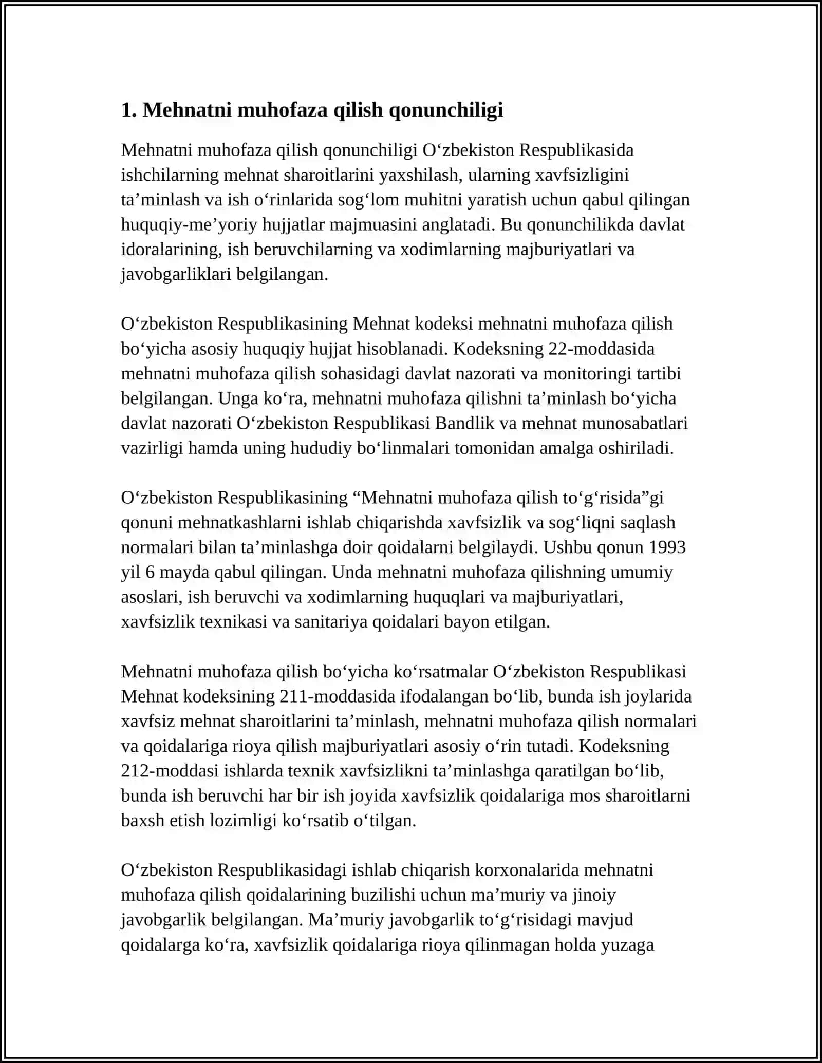 MEHNATNI MUHOFAZA QILISH 3