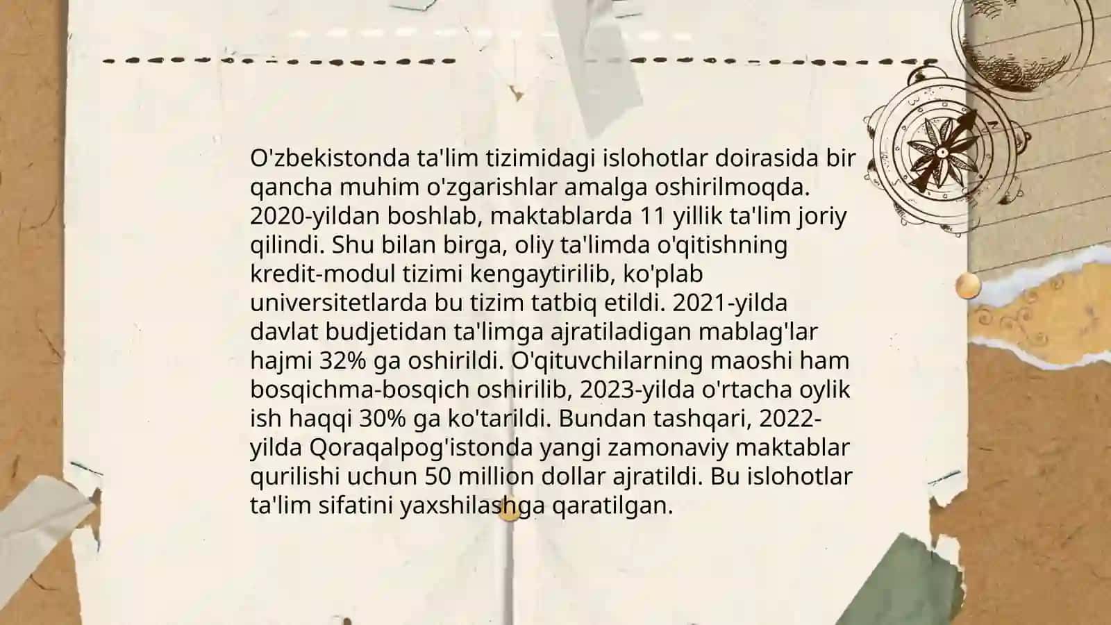 O'zbekiston respublikasi ijtimoiy sohada islohotlar 3