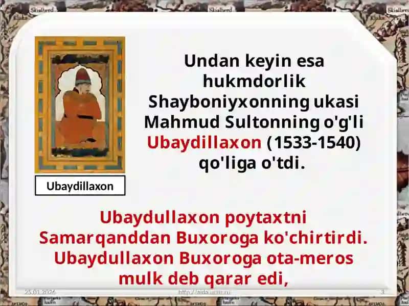 Buxoro xonligi Xonlikning tashkil topishi 3