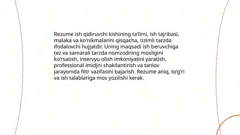 Rezume va uning turlari 3