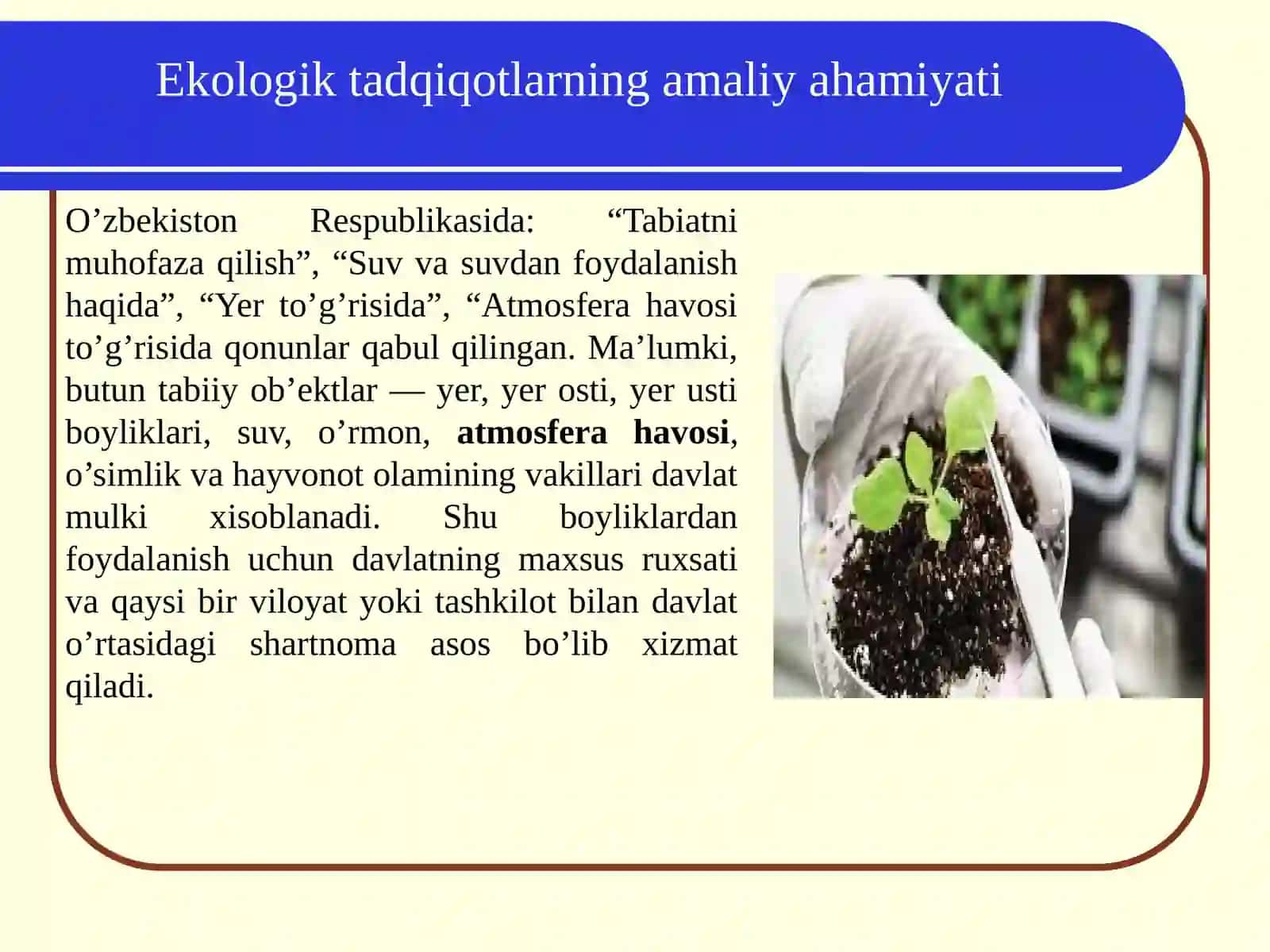 Atrof-muhitni muhofaza qilishning huquqiy asoslari 3