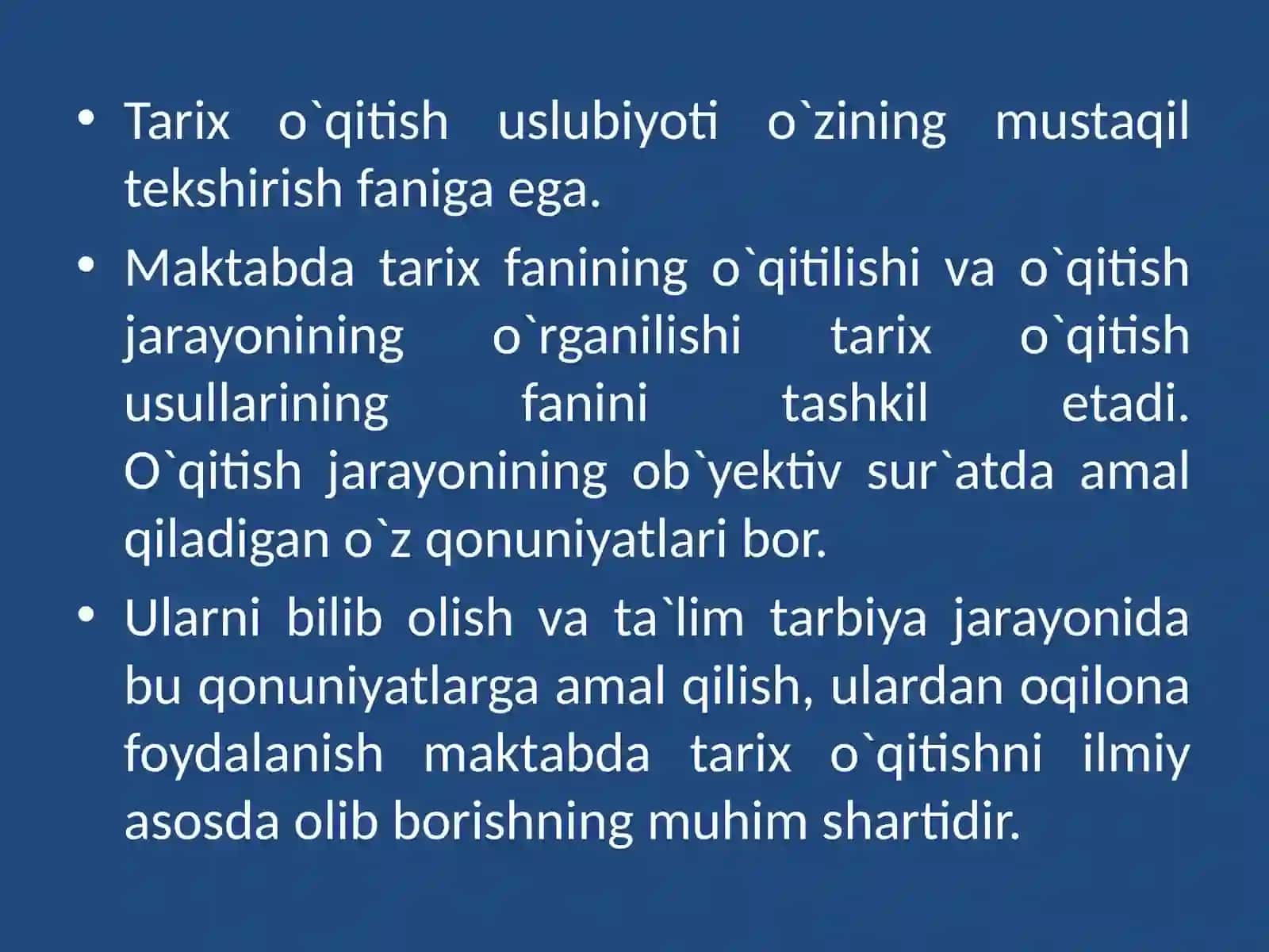 Tarix o‘qitishning og‘zaki va ko‘rgazmali usullari 3