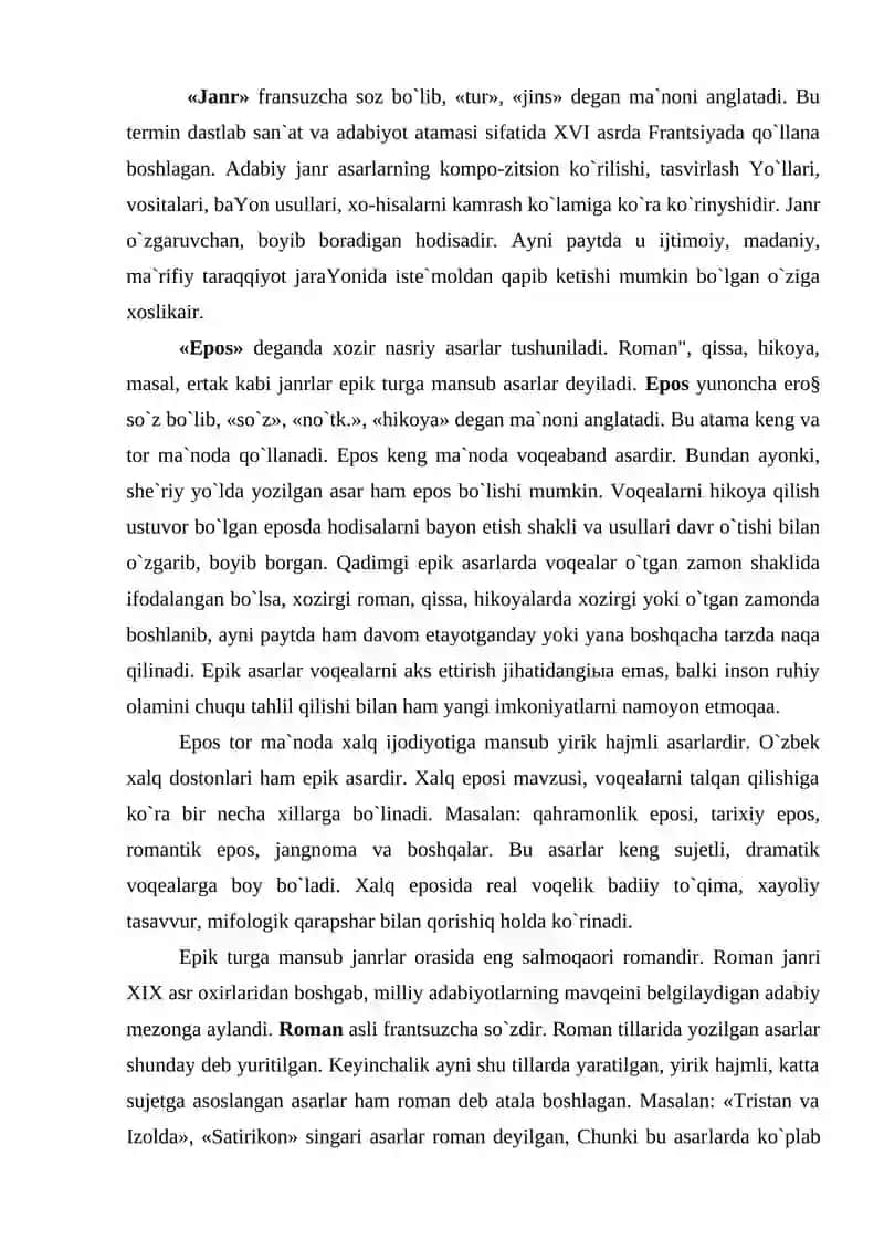 ADABIY TUR VA JANRLAR TASNIFI 3