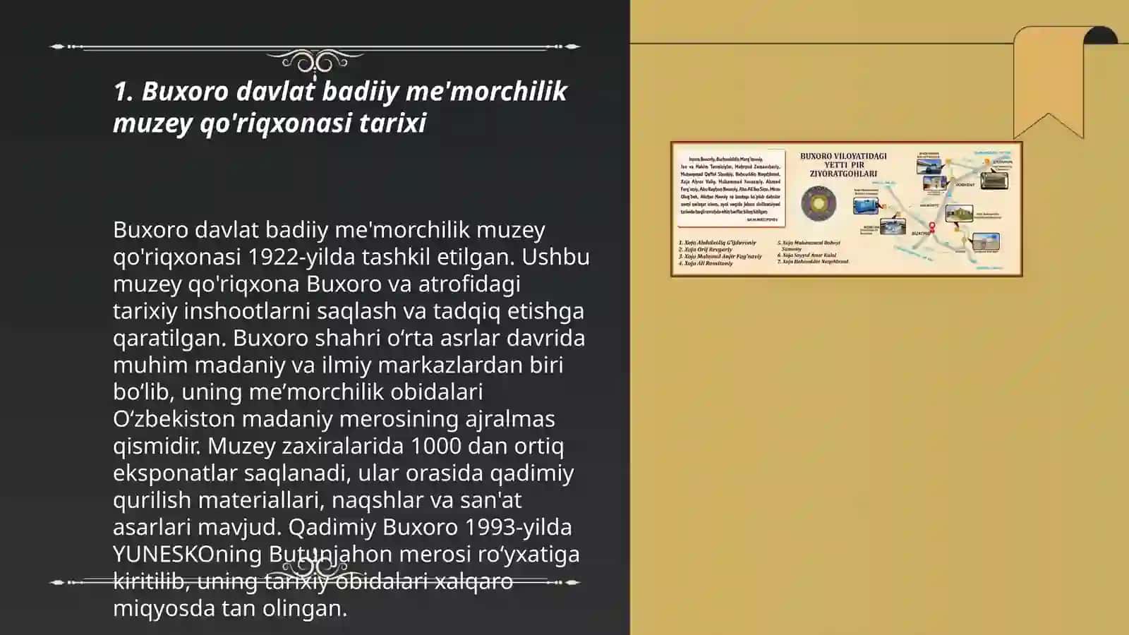 Buxoro davlat badiiy me'morchilik muzey qo'riqxonasi 3