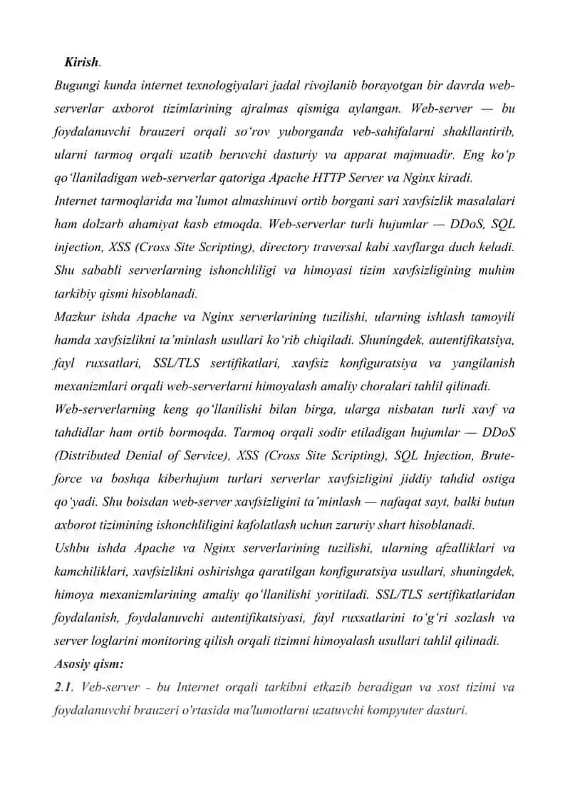 Web - server xavfsizligi 3