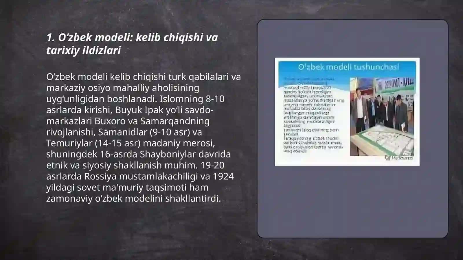 O‘zbek modeli va uning tarixiy ahamiyati 3