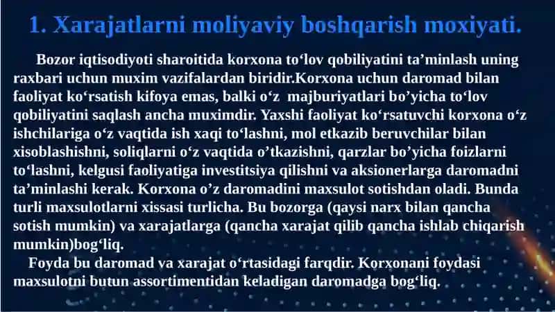 KORXONALARDA XARAJATLARNI BOSHQARISH 3