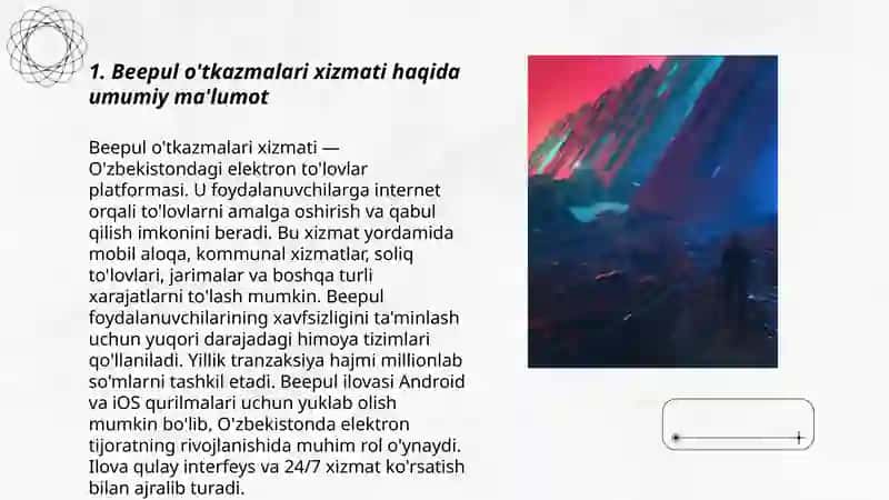 Beepul o'tkazmalar ilovasi 3
