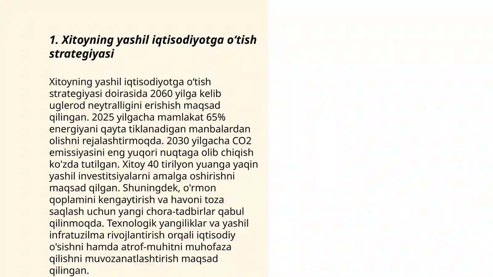 Yashil iqtisodiyotga oʻtishning Xitoy tajribasi 3